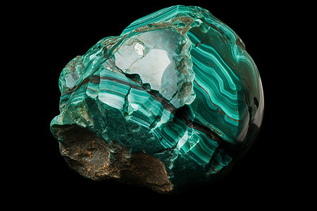 绿色的矿物岩石图片