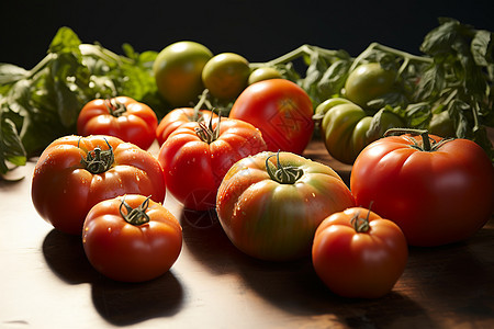 桌面上美味的西红柿蔬菜图片