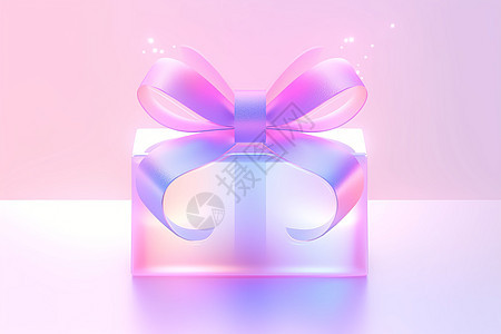 粉蓝色的礼盒图片