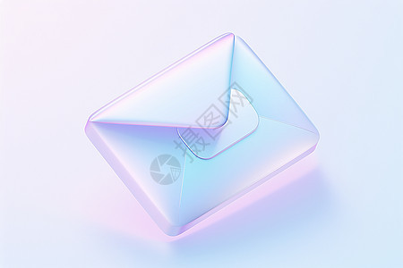 玻璃质感蓝粉色信封背景图片