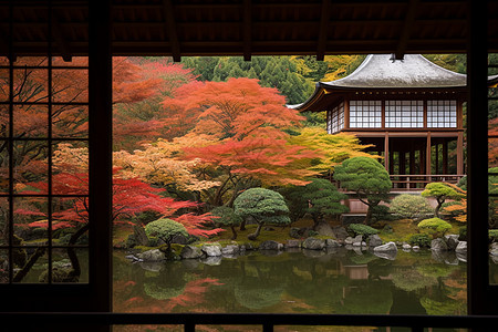 迷人的日本庭院图片