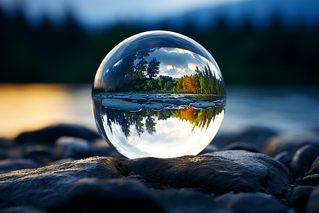 水晶球里的风景图片