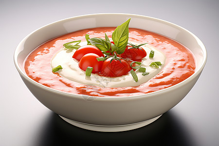 美味浓醇的奶油西红柿汤图片