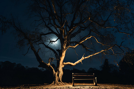 孤独寂寞的大树图片