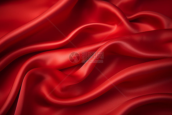 红色丝绸的艺术图片