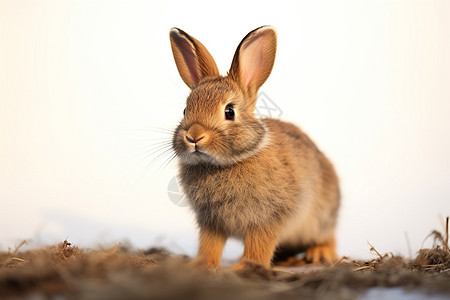 户外可爱的小兔子图片