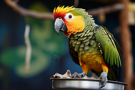 色彩缤纷的鹦鹉背景图片