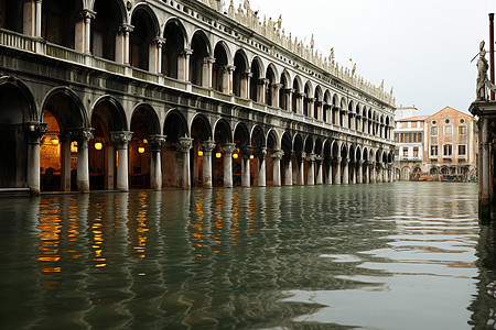 历史悠久的威尼斯水城背景图片