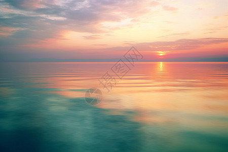 静谧大海上的黄昏图片