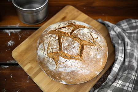麦香四溢的小麦面包背景图片