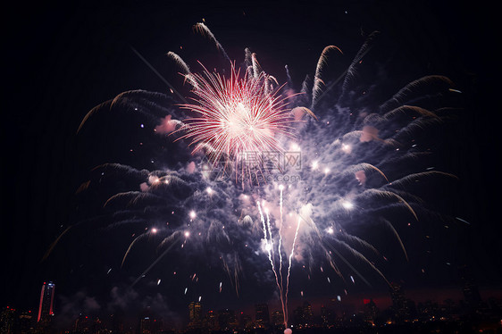 新年璀璨夜空图片