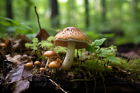 湿地里的蘑菇图片