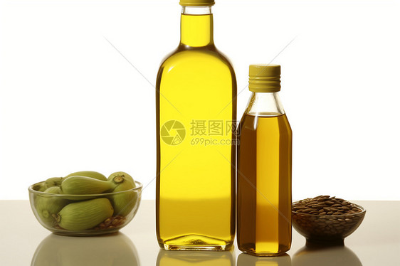 橄榄油与松子油图片