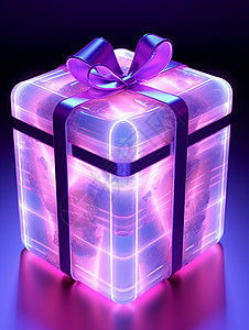 紫色光影中的盒子图片