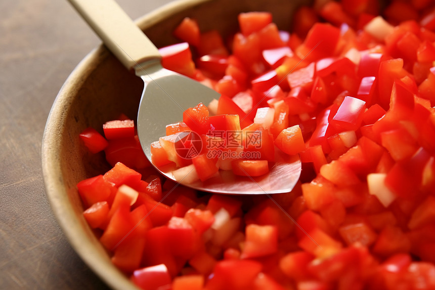 切碎的红柿椒图片