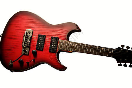 红色的电吉他音乐乐器的吉他背景图片