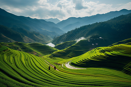 美丽的农田背景图片