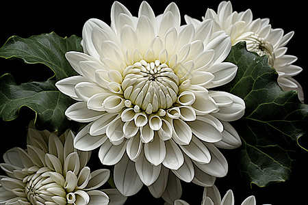 盛开的白花背景图片