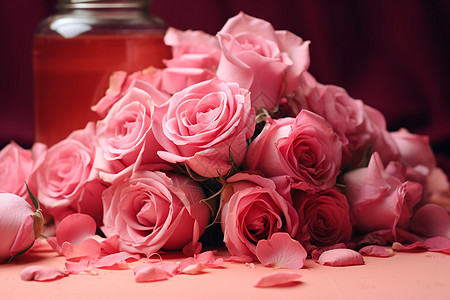 玫瑰花的花香背景图片