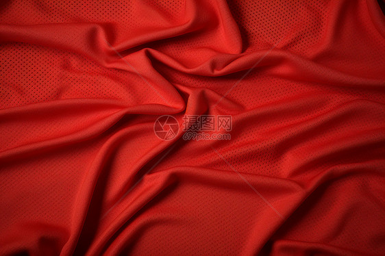 红色织物褶皱图片
