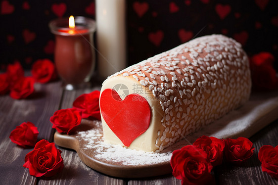 浪漫心形蛋糕图片