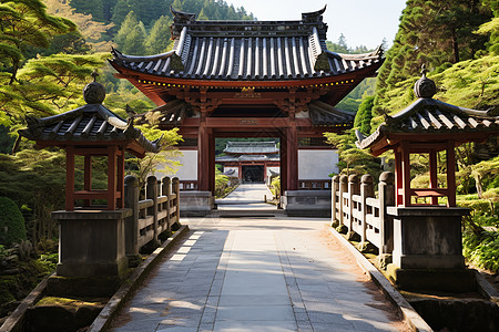 历史性石山大门背景