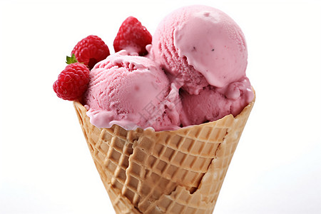 牛奶冰淇淋树莓口味冰淇淋背景