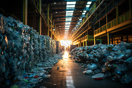 塑料垃圾回收工厂图片