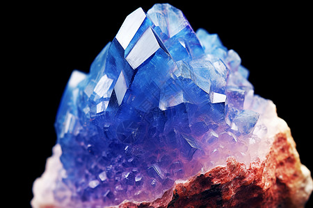 璀璨闪耀的天然晶体矿物背景图片