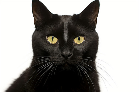 乖巧可爱的黑毛猫咪图片