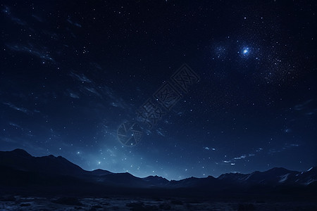 户外天空中的星光背景图片