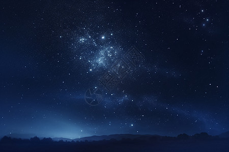 夜晚天空中的星光图片