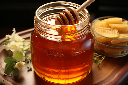 可口营养的蜂蜜背景图片