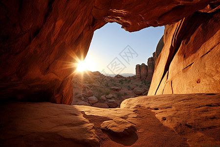 日落洞穴图片