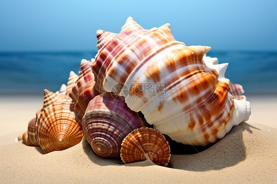 海滩的贝壳图片