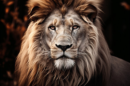 荒野里的雄狮背景图片