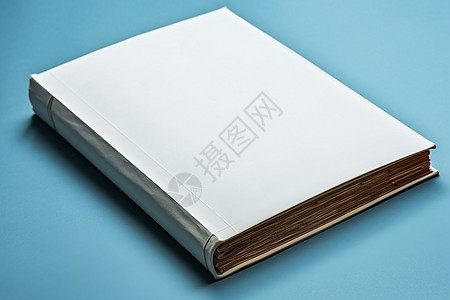空白的书封面上有一个蓝色的背景背景图片