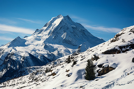 冰冷的雪山图片