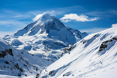 美丽的雪山背景图片