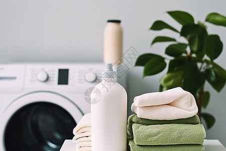 洗衣机和清洁用品图片