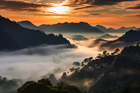 美丽的山脉风景图片