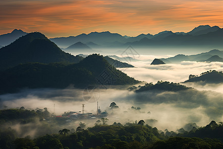 山峦连绵背景图片