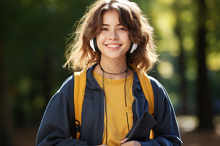 开心的女大学生图片