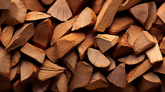 堆叠的木柴背景图片