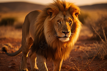 草原霸主的狮子图片