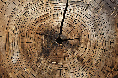 粗糙树桩的木纹纹理背景图片