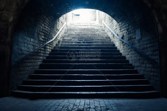 昏暗的地下隧道建筑图片