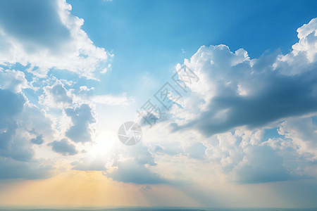 夏季美丽云层的天空景观图片