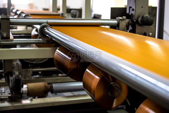 大型印刷工厂的纸片机器图片
