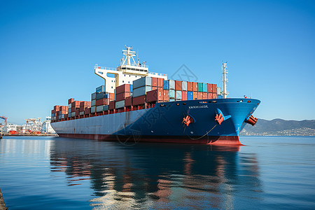 工业国际贸易港口的运输货船图片